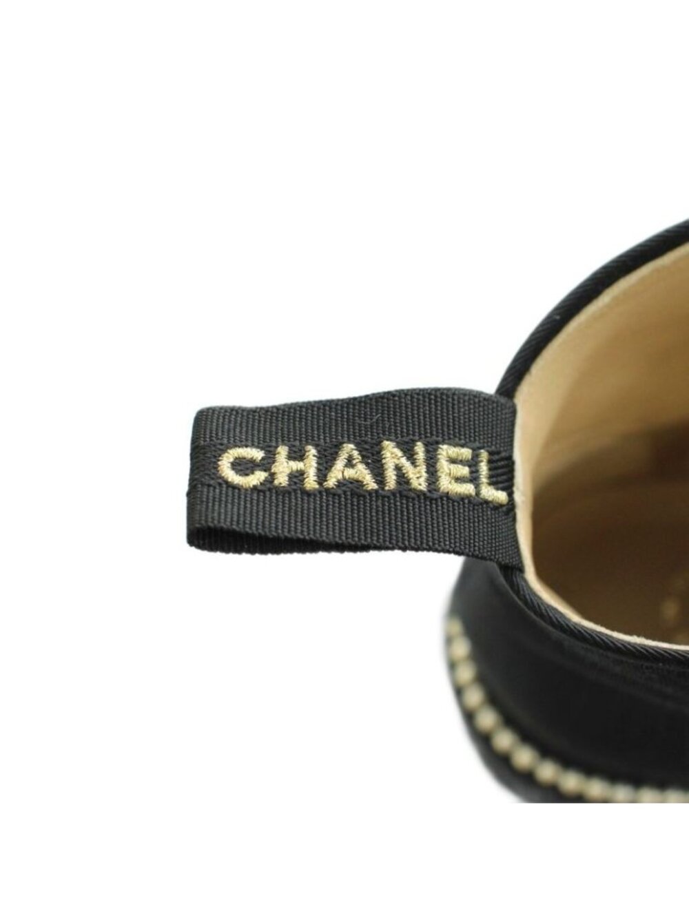 Chanel CC Logo Short Boots Lace Up Pearl 37 Black - Picture 4 of 9